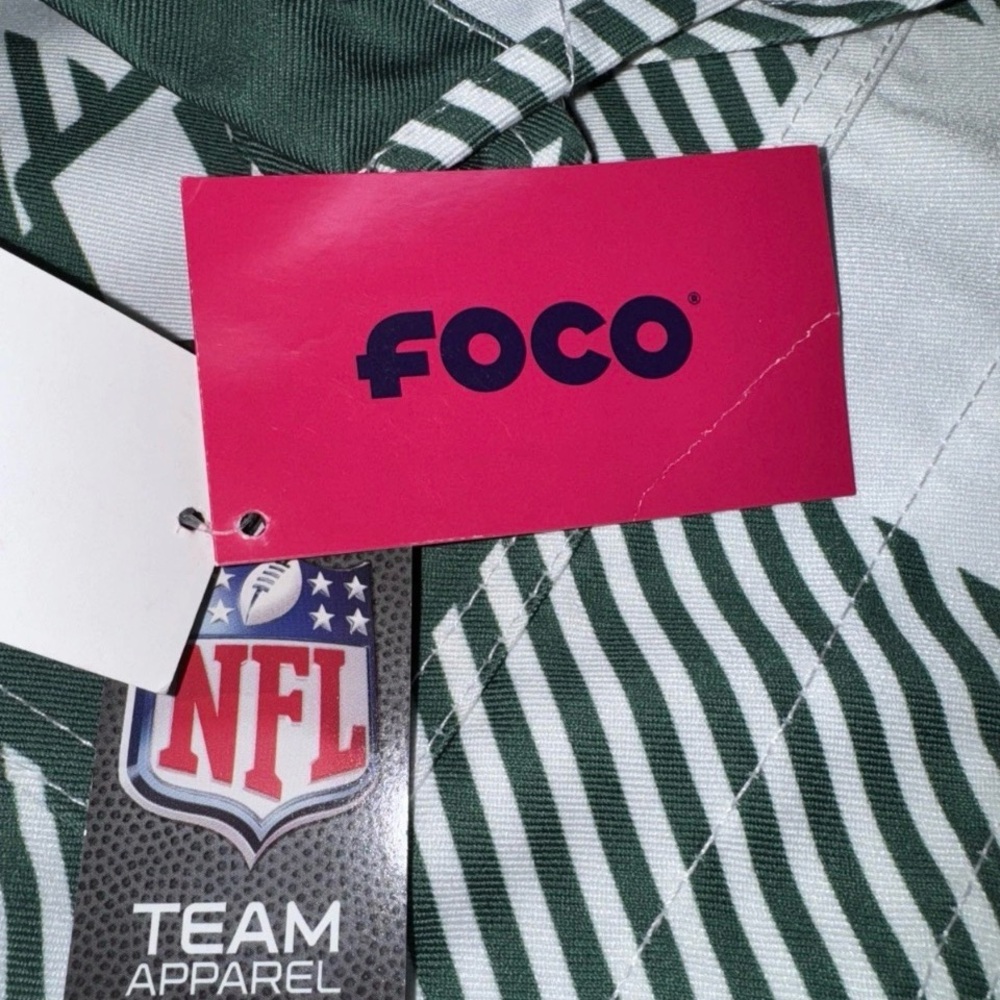 New York Jets Overalls Plaid Bib Men’s Large FOCO NFL Football New With Tags - Picture 8 of 9